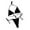Black, variant on Woman's Triangle Swimsuit Top Brown Snake