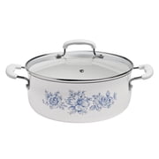 The Pioneer Woman 12-Piece Classic Aluminum Cookware Set, PFAS-Free Ceramic Nonstick, Pots and Pans Set with Decal Pattern, Agatha Blue