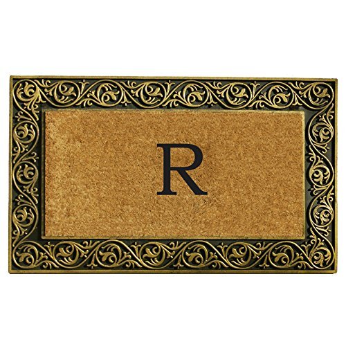 Home & More 10001GOLDR Prestige Or Monogramme Paillasson (Lettre R)