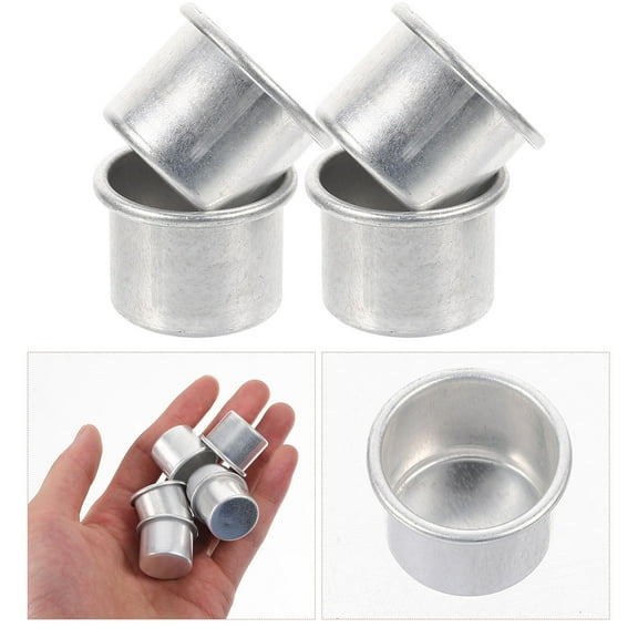 Sparsain 50pcs Metal Candle Inserts for Candle Holders Aluminum Cups Candle Accessories