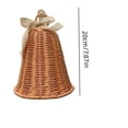 thumbnail image 4 of Vintage Christmas in July Handwoven Rattan Bell Christmas Ornament, Wicker Hanging Decor for Christmas Tree, Rustic Indoor Christmas Decorations for Home Mantel & Fireplace, 4 of 6