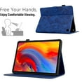 thumbnail image 3 of Case for Amazon Kindle Fire HD8 / HD8 Plus 2020/2022/2024, Classic PU Leather Folio Kickstand Magnetic Closure Slim Fit Cover with Auto Wake/Sleep Function Embossing - Darkblue, 3 of 6