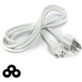 thumbnail image 2 of THE CIMPLE CO - 3 Prong AC Power Cord Cable - 6 Ft - White - PC Desktop Laptop Printer LCD HDTV, 2 of 9