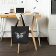 thumbnail image 6 of JEUXUS Butterfly Lover 2 Pcs Canvas Tote Bags Cute Aesthetic Tote Bags with Zipper Black, 6 of 8