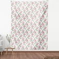 thumbnail image 4 of Ambesonne Flower Fabric by the Yard Upholstery, Simplistic Hydrangea Floral, 5 Yards, White Pale Pink, 4 of 5