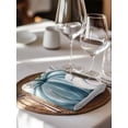 thumbnail image 6 of Fall Blue White Pumpkin Cloth Napkins Set of 8 Reusable Dinner Napkins, Thanksgiving Leaves Floral Plaid Cocktail Napkin Washable Table Napkins for Wedding/Holiday Party/Baby Shower 20"x20", 6 of 7