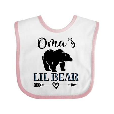 

Inktastic Oma Lil Bear Cub Grandson Gift Baby Boy Bib