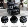 Massage Recliner Lounge with Remote Control for Relaxing, SEGMART PU