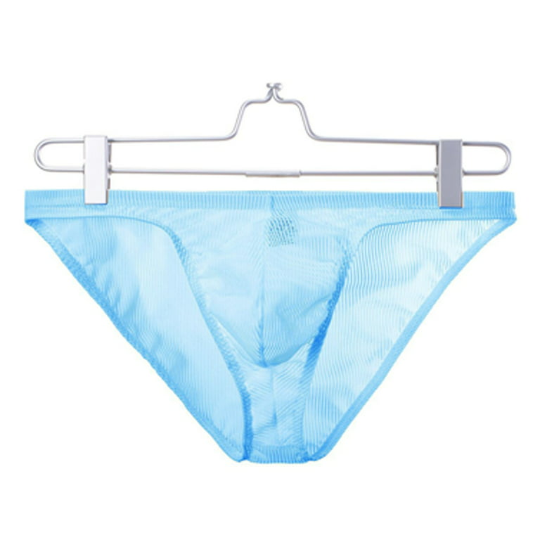 Men's underwear Breathable Low Waist Knitted Mesh Briefs Men Solid
