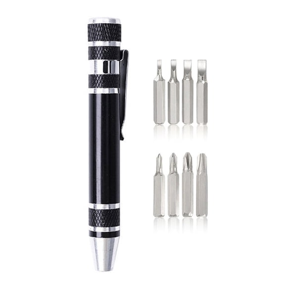 Multipurpose Pocket Screwdriver Tool Set 8 Head for Precisions Device Maintenance Electronics Repairing Tools