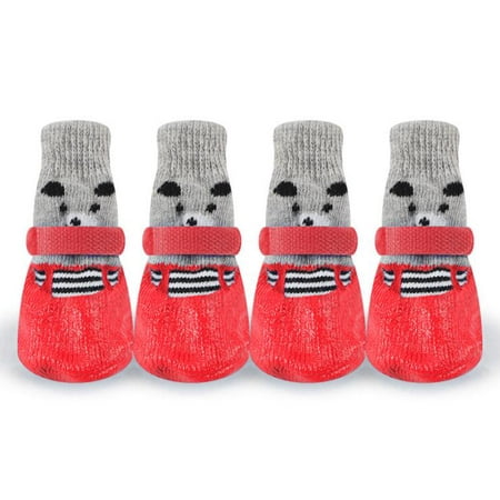 Dog Socks Boots Shoes for Dogs Cat Socks Non-Slip Soles Adjustable Dog Cat Paw Socks Fit for Indoor Outdoor Use