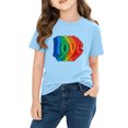 thumbnail image 5 of Agkizg Girls Graphic Tees,Kids Valentine's Day T-Shirt,Girls Short Sleeve Cotton Casual Tee, 5 of 5