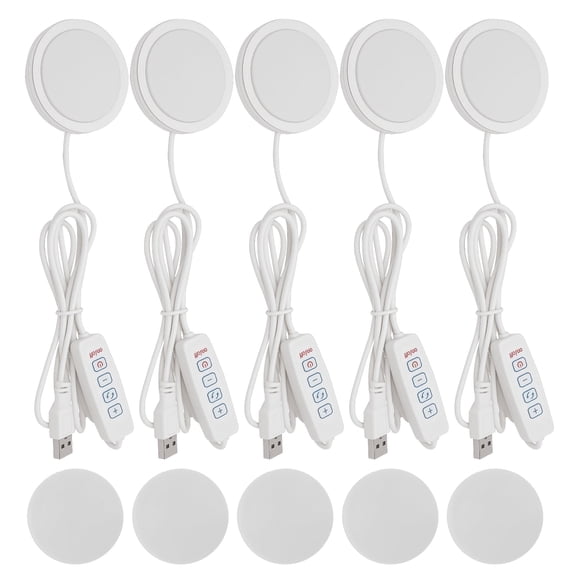 5Pcs LED Lamp Kit 001 for Bambu Lab, 3 Color Temperature 3D Printer LED Lamp Kit Adjustable Brightness 3D Printed DIY Hardware Model Spare Parts 5V USB Powered