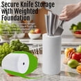 thumbnail image 2 of Universal Knife Block Without Knives: Knife Block Detachable Knife Storage Space Saver for Kitchen Knife Organizer White, 2 of 4