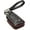 Black/Red, variant on Genuine Leather Smart Key Fob Remote Case with Leather Key Strap Compatible for Cadillac Escalade 2021- 2025 (6-Button, Black/Red)