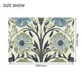 thumbnail image 4 of Yayeee Bath Rug for Bathroom Floor Non Slip Rectangle Fluffy Soft Absorbent Mat, 16"x24", Blue Floral Pattern, 4 of 7