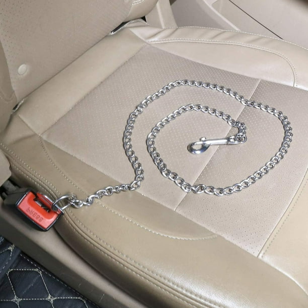 SPRING PARK Stainless Steel No chew Dog Car Seat Belt, Pet Vehicle