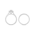 thumbnail image 4 of 10K White Gold Forever Bride 1 Carat Diamond Cushion Bridal Set, Women, Engagement, 4 of 8