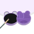 thumbnail image 5 of Unique Bargains 1 Pc Portable Makeup Sponge Brush Cleaner Purple, 5 of 7