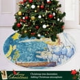 thumbnail image 6 of FMSHPON Snow MansHedgehog Xmas Christmas Tree Skirt Stand Mat for Holiday Party Decoration Indoor Outdoor 48 inches, 6 of 6