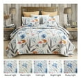 thumbnail image 5 of Quilt Set King Size (92" x104"), 3-Piece, King Size Quilt with 2 Pillow Shams - Soft and Lightweight, Boho Reversible Bedding Bedspread Coverlet Set, Floral King(92"x104"), 5 of 8
