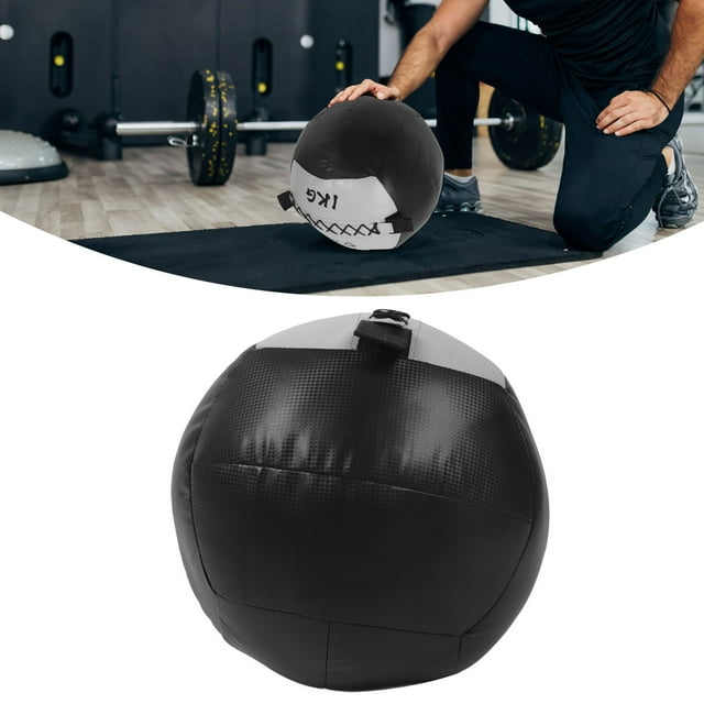 Bola De Pared Ponderada, Cuero De PU De 1KG, Agarre Seguro, Ejercicio Muscular Central, Uso En Casa O Gimnasio, Entrenamiento Multifuncional