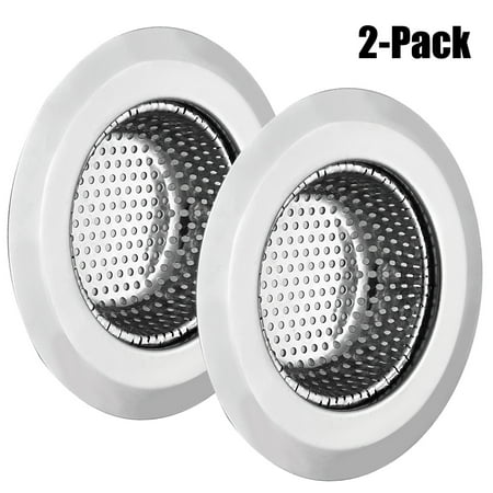 Outgeek 2 Pack Sink Strainer Stainless Steel Sink Strainer for Kitchen Sinks with Wide (Best Kitchen Sink Strainer)