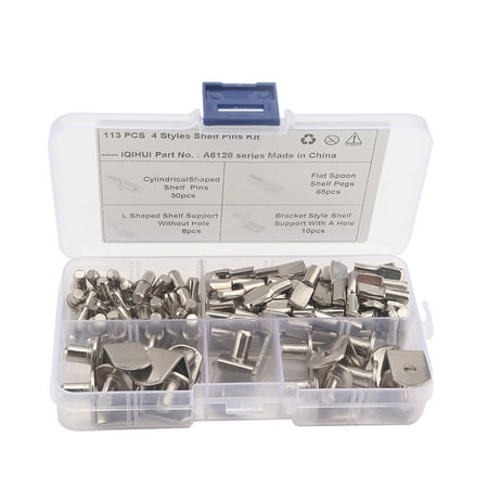 

Shelf Fixing Kit Bookshelf Bathroom Wardrobe Furniture Fastening Support Bracket Pegs Storage Box Assorted Set Accessories