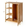thumbnail image 4 of Giantex Bamboo Bathroom Floor Cabinet, Storage Freestanding Organizer for Kitchen, Hallway, 4 of 8
