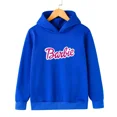 thumbnail image 3 of Sudadera con capucha de forro polar con estampado de dibujos animados de Barbie para niña, sudadera Kawaii de manga larga, ropa para bebé, primavera y otoño, 3 of 5