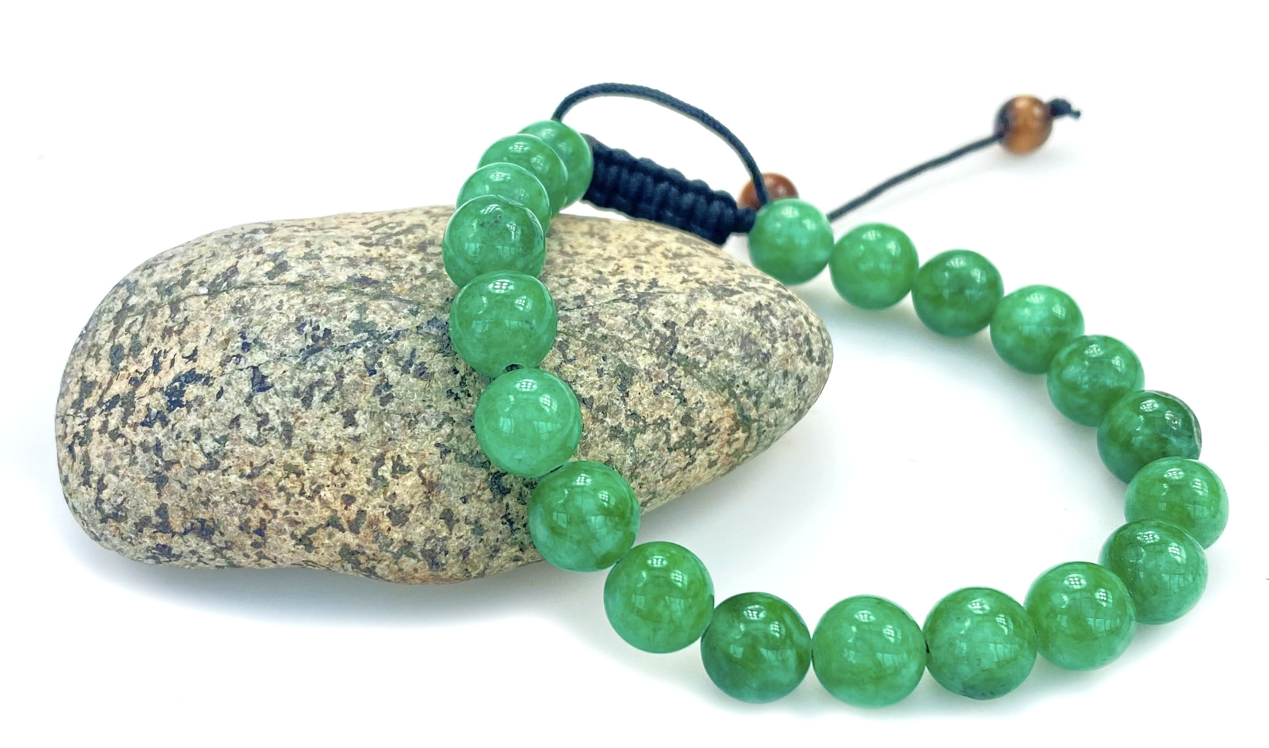 Green Jade Black Magnetic Hematite Bracelet Anklet Necklace 3 row USA Handmade 