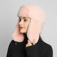 thumbnail image 3 of Xijirk Mens and Womens Thick Warm Winter Hat Windproof Headwear for Daily Outdoor Autumn Winter Wear,Pink,One size, 3 of 9