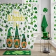 thumbnail image 5 of Gnomes Happy St. Patrick's Day Shower Curtain Set with Hooks, Green Lucky Clovers Waterproof Fabric Bathroom Curtains Decor Home Accessories,72 X 84 Inch Extra Long, 5 of 9