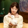 thumbnail image 3 of Simulation Yellow Duck Plush Toy Lifelike White Duck Plushies Long Hair Animal Doll Sleeping Gift, 3 of 8