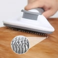 thumbnail image 4 of Cepillo para gatos, cepillo para perros, peine de aseo autolimpiante con masaje, eliminación eficaz del pelo muerto y la caída del pelo, apto para perros y gatos de pelo corto y largo, en polvo., 4 of 5