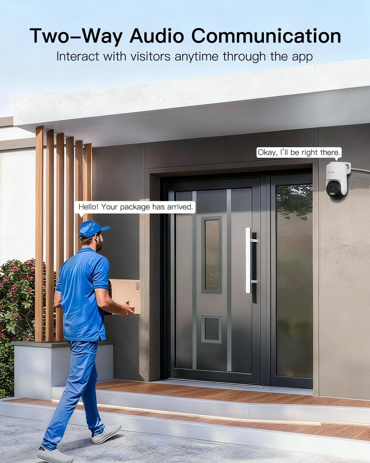 Vimtag 2.5K Security Camera Outdoor, Plug-in 2.4G WiFi Indoor Cameras for Home Security, Color Night Vision, 360° View, Motion Tracking & Alerts, IP66 Waterproof, Works with Alexa, Cloud/SD Storag