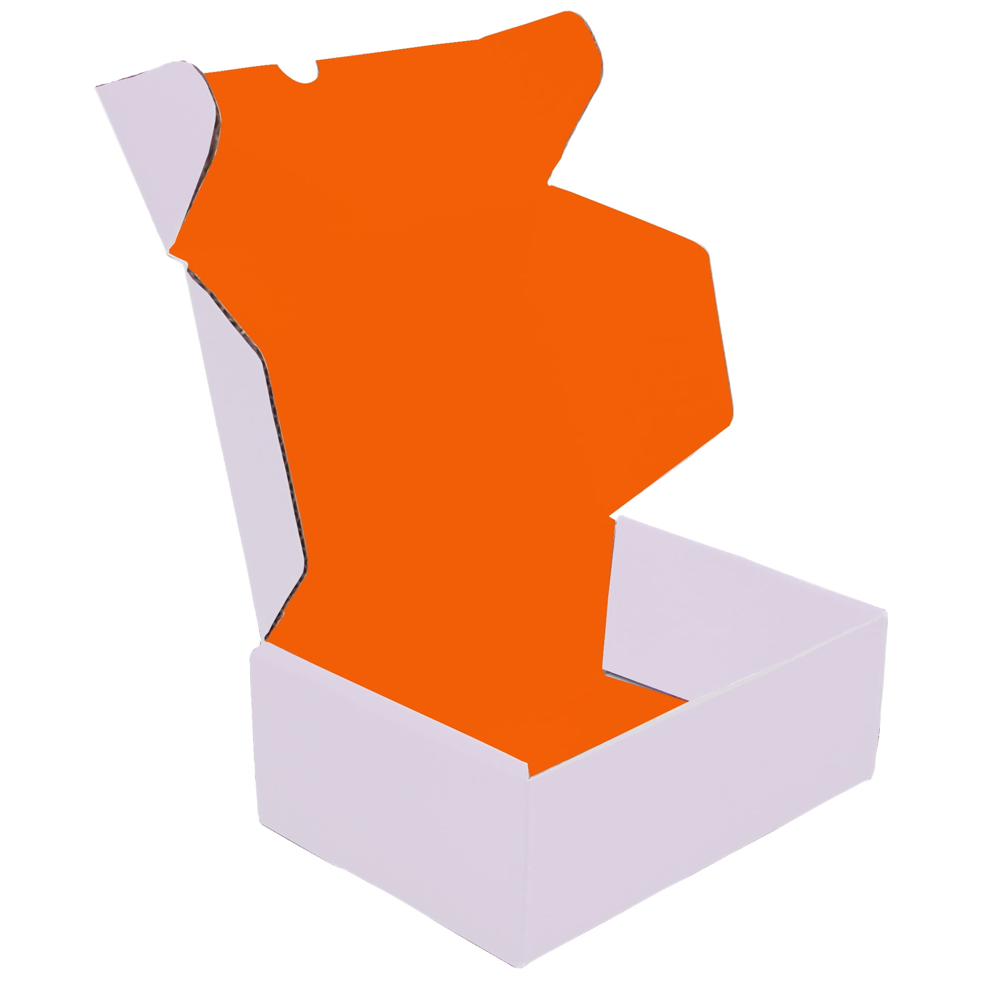 Ucanpack Deluxe Mailer Box Corrugated Moving Boxes 3mm Thick Small Orange (White Outside) , 4 x 4 x 1" - 50 Pcs