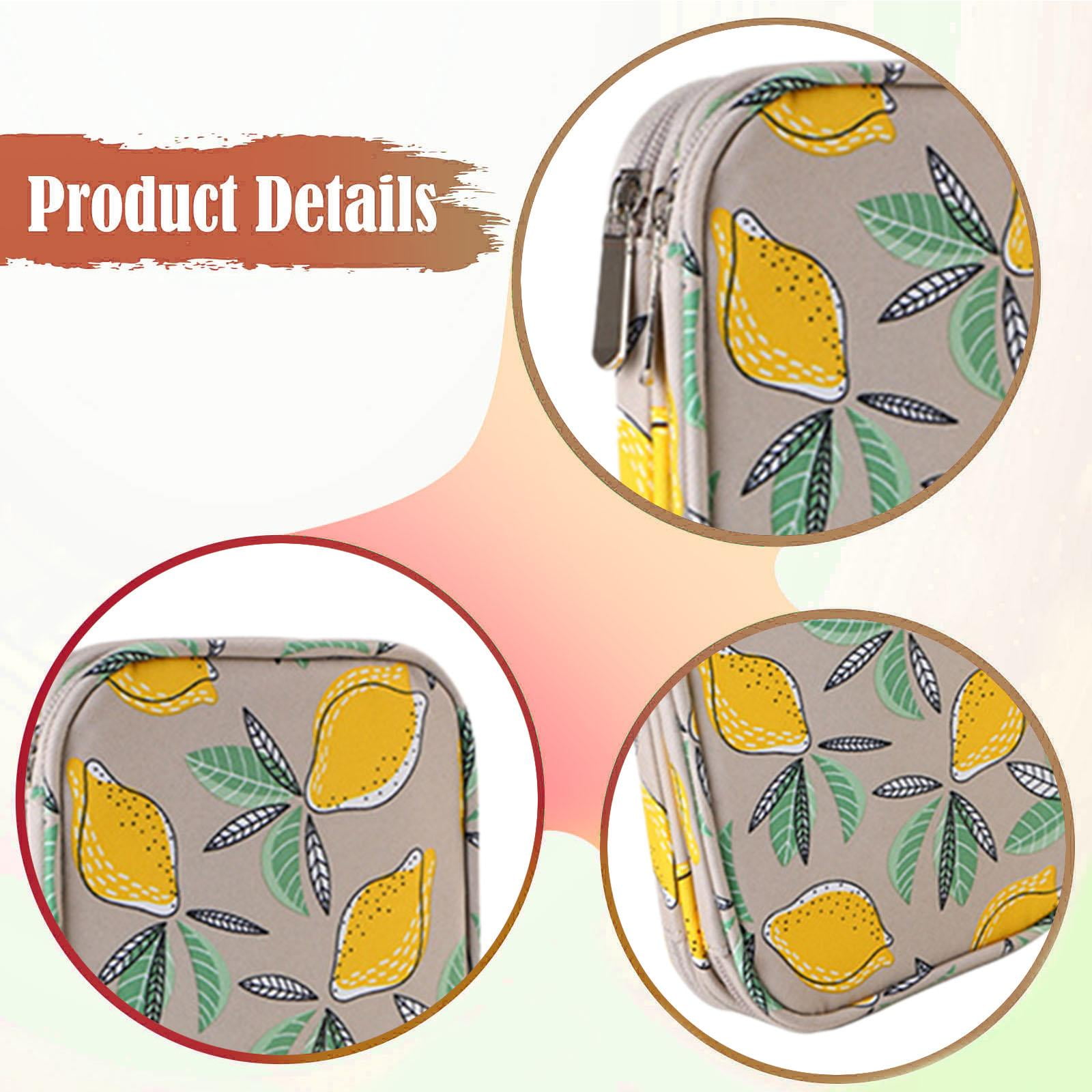 S SERENABLE Storage Bag for Knitting Needles, Organizer for Crochet Hooks, Sturdy Double-layered Crochet Hook Bag, Knitting Case for Embroidery