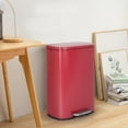 thumbnail image 7 of FDW 13 Gallon Stainless Steel Step Kitchen Trash Can with Lid, Fingerprint-Proof for Indoor(Red), 7 of 7