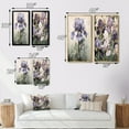 thumbnail image 4 of Designart "Wild Meadows Purple Iris in Bloom II" Wildflowers Framed Wall Art Set Of 2 - Traditional Purple Frame Gallery Set For Office Decor, 4 of 6