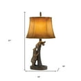 thumbnail image 3 of 31" Bronze Bears After the Honey Table Lamp With Brown Faux Leather Shade, 3 of 6