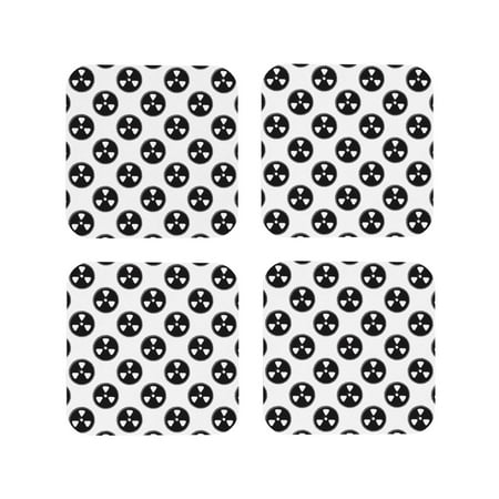 

Tideii Gear Tools for Leather Coasters 4 Pieces Anti-fouling and Anti-scalding Decorative Coasters Suitable for Restaurants Kitchens Coffee Shops-Square