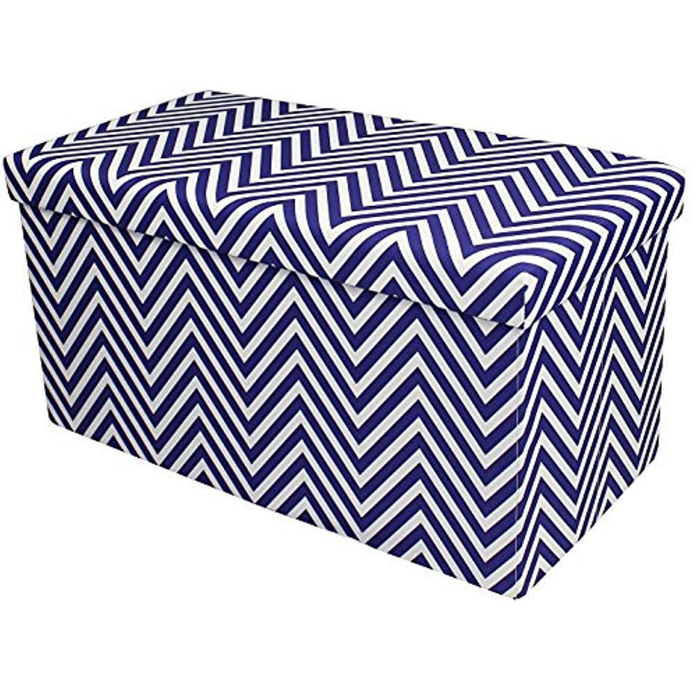 Sorbus Chevron Storage Ottoman Bench - Foldable ...