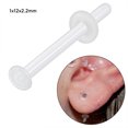 thumbnail image 1 of Uña de nariz de vidrio transparente Anillo de nariz en forma de C Varilla curva en forma de L Anillo de nariz invisible Pendiente de uña de hueso de oreja Piercing de uña de ombligo, 1 of 6