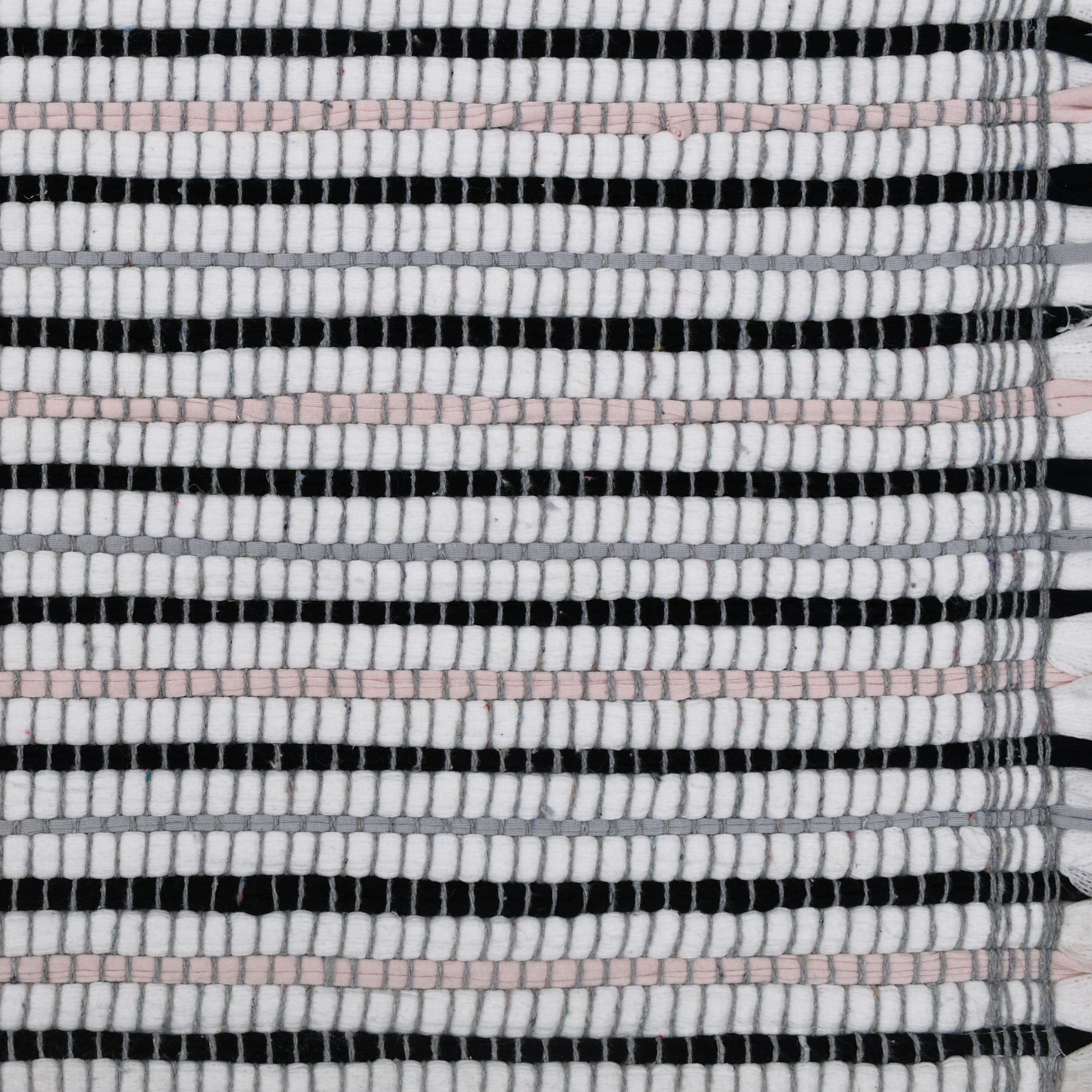 Mainstays Coastal Stripe Indoor 4' x 5.75' Area Rug - Blue, White, and Black