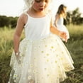 thumbnail image 2 of IDOPIP Baby Girls Daisy Flower Tutu Dress Spaghetti Straps Layered Tulle Sundress 12-18 Months White, 2 of 3