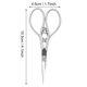 thumbnail image 2 of 1 unid estilo antiguo tijeras de sastre de acero inoxidable hogar accesorios de costura bricolaje confección de tijeras de hilo para el bordado(Plata-2) EOTVIA NO, 2 of 6