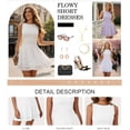 thumbnail image 3 of Women's Ruffle Hem Boat Neck Mini Dress Sleeveless Ruched Corset Short Party Dresses, 3 of 5