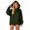 Black, variant on Plain Hoodies for Women 2025 Long Sleeve Drawstring Hem Hooded Sweatshirt Casual Loose Pullover Tops