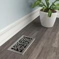 thumbnail image 3 of Imperial 4in x 10in Wonderland Style Brushed Nickel Metal Rectangular Floor Register (5 PACK), 3 of 5